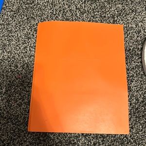 Orange school folder